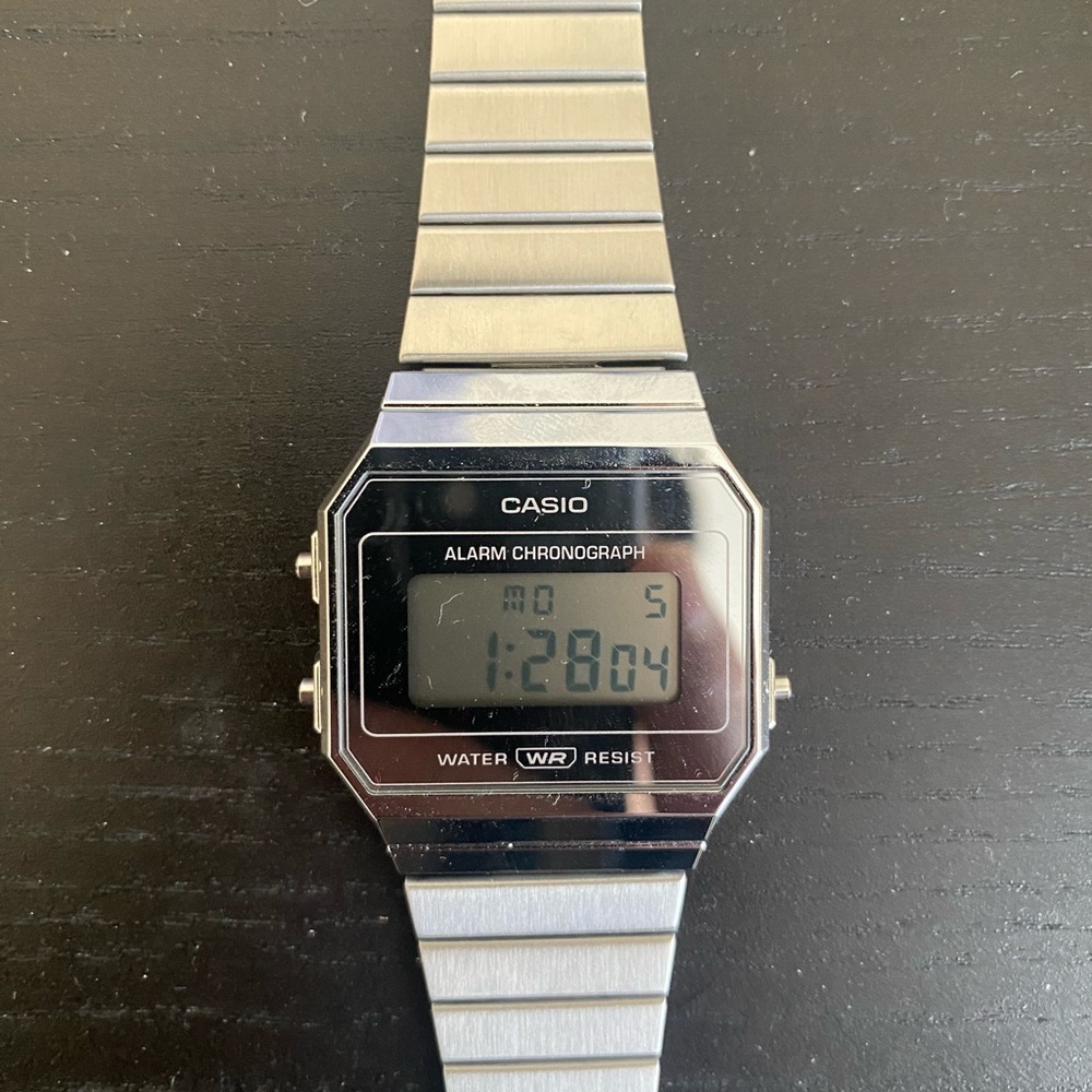 Casio a700 WEV-7AVT All Silver Watch - Picture 2 of 3